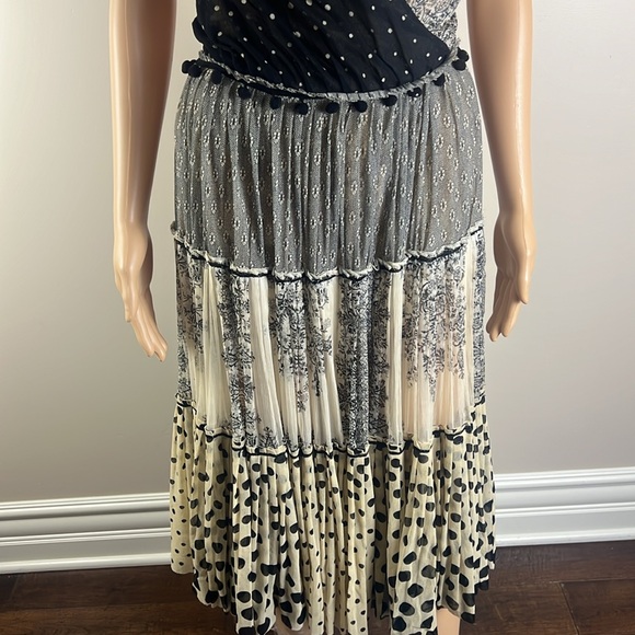 Vintage Fuzzi Sheer Tiered Fairy Whimsigoth Multipatterned Dress - Picture 4 of 8